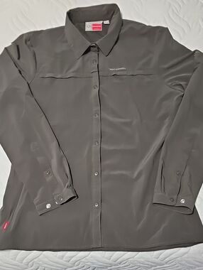 Craghoppers Lds Sz8 Fitted Snap-Down Shirt in Olive